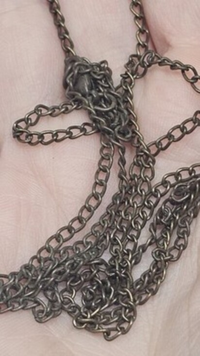 HL Herman Lee Navajo Vintage Sterling Silver Pendant Black Onyx Cabochon Large - Picture 7 of 9